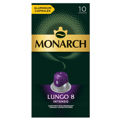 Кофе Monarch Lungo 8 Intenso натуральный жареный молотый 10 капсул, 52г