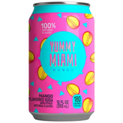 Напиток газированный Yummy Miami Mango, 355мл