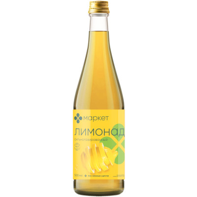 Напиток Лимонад безалкогольный газированный Маркет Перекрёсток, 500мл