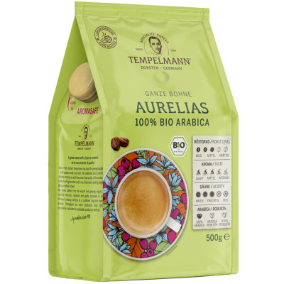 Кофе Tempelmann Aurelias натуральный зерновой жареный, 500г