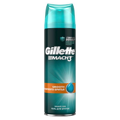 Гель для бритья Gillette Mach3 Smooth для мягкого бритья, 200мл