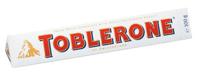 Шоколад белый Toblerone швейцарский с медово-миндальной нугой, 100г
