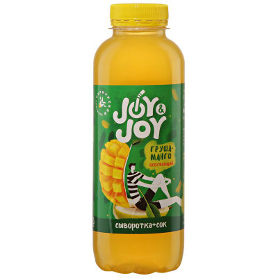 Напиток сывороточный Сернурский пастеризованный Joy&Joy груша-манго, 450мл