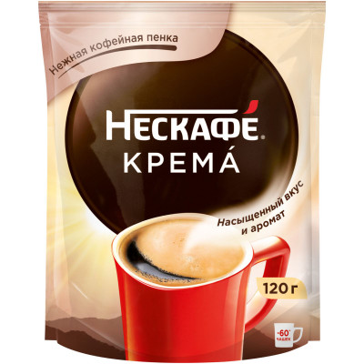 Кофе Nescafe Classic Crema натуральный растворимый порошковый,120г