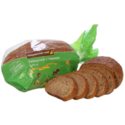 Хлеб Покровский Хлеб заварной с тмином, 450г