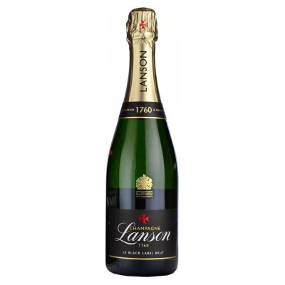 Вино игристое Champagne Lanson Блэк Лейбл белое брют 12.5% в подарочной упаковке, 750мл
