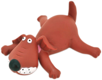 Игрушка для собак Lilli Pet Собака-лентяйка с пищалкой, 13см