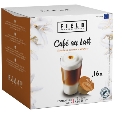 Кофе Field Dolce Gusto Cafe au Lait в капсулах, 16x10г