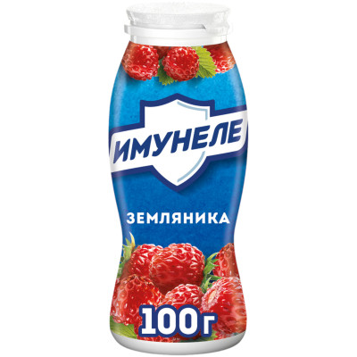 Напиток кисломолочный Имунеле Земляника 1.2%, 100мл