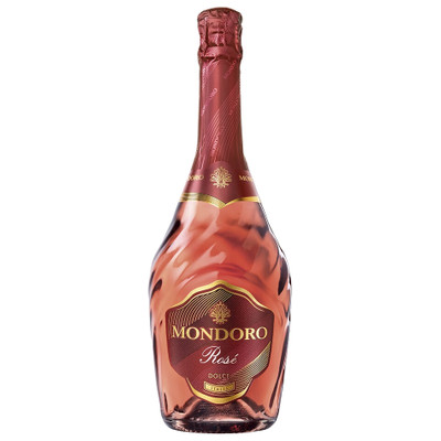 Вино Mondoro Розе игристое розовое полусладкое в подарочной упаковке, 0.75л