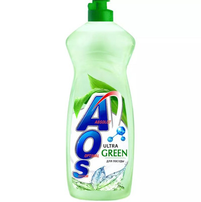 Средство для мытья посуды Aos Ultra Green, 900мл