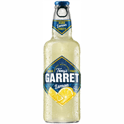 Пивной напиток Tony's Garret Hard Lemon пастеризованный 4.6%, 400мл
