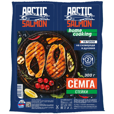 Лосось Сёмга Arctic Salmon стейк мороженый, 300г