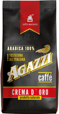 Кофе Agazzi Crema Doro жареный молотый, 200г
