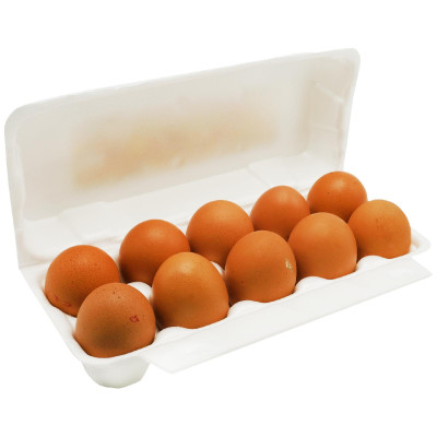 Яйцо куриное пищевое столовое C1, 10шт