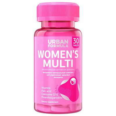 Бад Urban Formula Women's Multi Витаминно-минеральный комплекс для женщин от А до Zn таблетки, 30шт