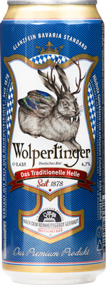 Пиво Wolpertinger Naturtrubes Hefew традиционное светлое фильтрованное 4.7%, 430мл