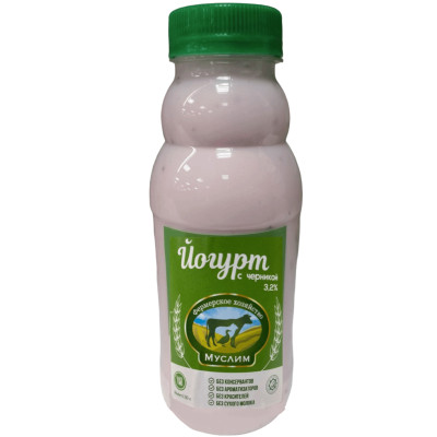 Йогурт Муслим с черникой 3.2%, 330мл