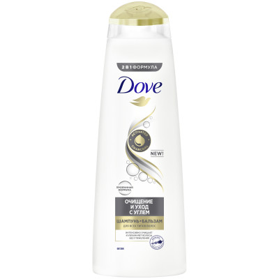 Шампунь Dove Hair Therapy 2в1 с бальзамом-ополаскивателем Основной Уход, 380мл
