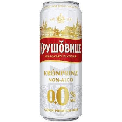 Напиток пивной Крушовице Нон-алко безалкогольный пастеризованный, 430мл