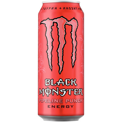 Напиток  Black Monster пайплайн панч энерджи безалкогольный газированный тонизирующий, 449мл