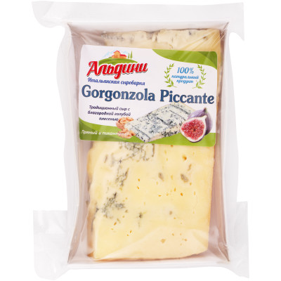 Сыр Альдини Горгонзола Пиканте с голубой плесенью 49%, 150г