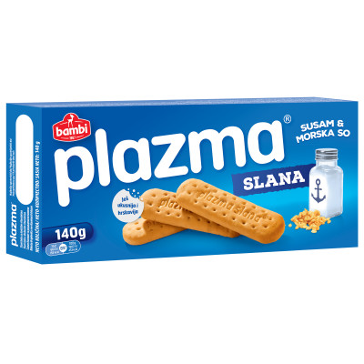 Печенье Plazma с кунжутом и морской солью обогащенное витаминами, 140г
