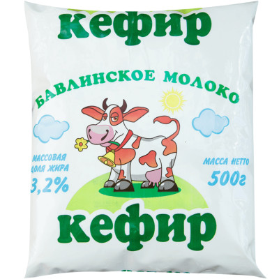 Кефир Бавлинское Молоко 3.2%, 500мл
