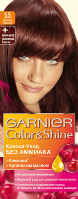Краска-уход для волос Garnier Color&Shine сочная вишня 5.5
