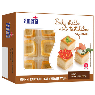 Тарталетки Ameria Мини квадратные, 60г