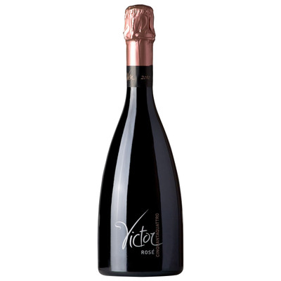 Вино игристое Виктор Пино Спуманте розовое брют в подарочной упаковке, 750мл