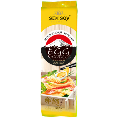 Лапша Sen Soy Premium Egg Noodles яичная, 300г