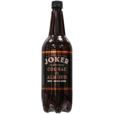 Пивной напиток Golden Joker коньяк-миндаль 7%, 1л