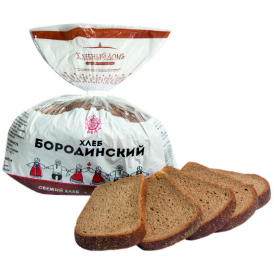Хлеб Хлебный Домъ Бородинский новый в нарезке, 300г
