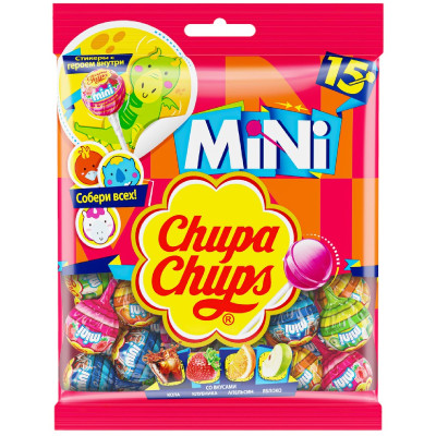 Карамель Chupa Chups Mini ассорти вкусов, 90г