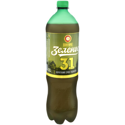 Пиво Вятич Зелёное светлое нефильтрованное 5.9%, 1.5л