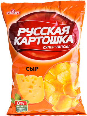 Чипсы картофельные Русская Картошка со вкусом сыра, 150г