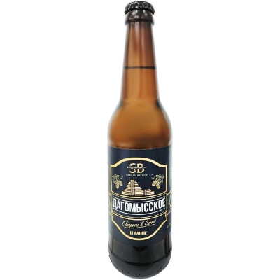 Пиво Дагомысское темное пастеризованное фильтрованное 4.5%, 450мл