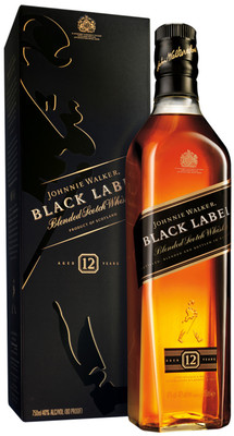 Виски Johnnie Walker Блэк Лейбл 12-летний 40% в подарочной упаковке, 700мл