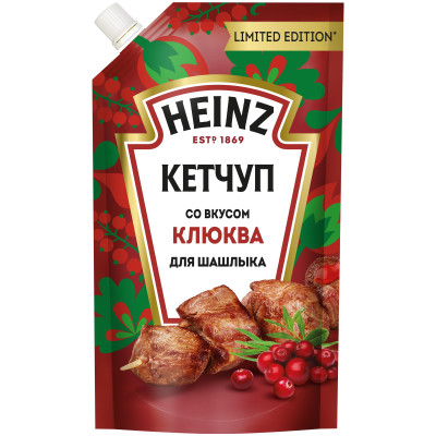 Кетчуп Heinz для шашлыка со вкусом клюквы, 320 г