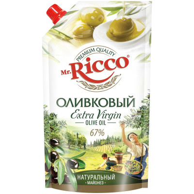 Майонез Mr. Ricco оливковый 67%, 400г