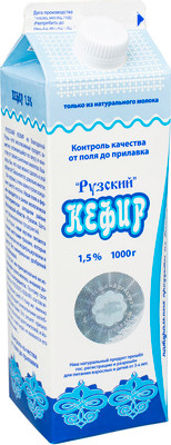 Кефир Рузское Молоко Рузский 1.5%, 1л
