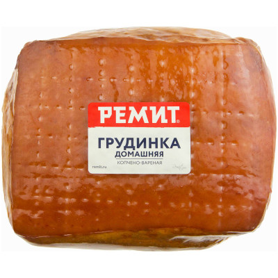 Грудинка Ремит Домашняя бескостная мясной продукт из свинины копчено-вареный категории В