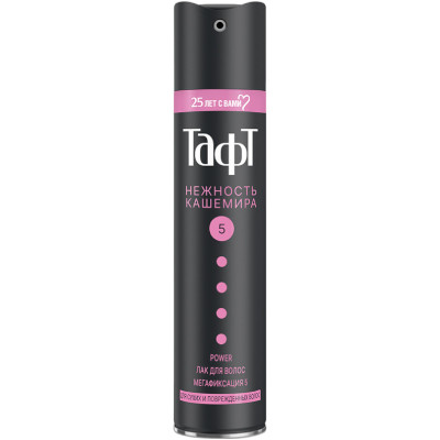 Лак для волос Taft Power нежность кашемира мегафиксация для сухих и поврежденных волос, 225мл