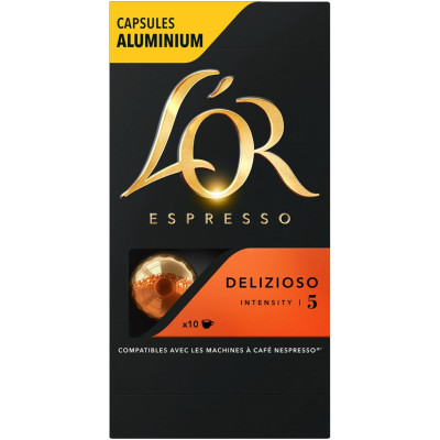 Кофе в капсулах L`or Espresso Delizioso жареный молотый, 10x5.2г