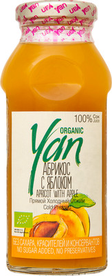 Сок Yan Organic абрикосово-яблочный, 250мл
