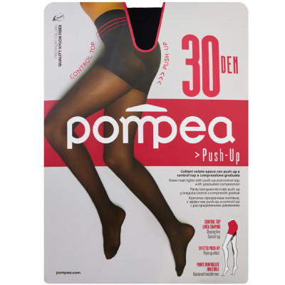Колготки Pompea CL Push Up 30 женские цвет загар, размер 4-L