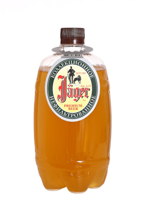Пиво Jager Коллекционное светлое нефильтрованное 4.5%, 1л