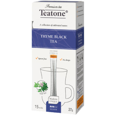 Чай Teatone чёрный с чабрецом, 15х1.8г
