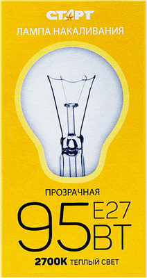Лампа накаливания Старт Б А50 Е27 230 95Вт